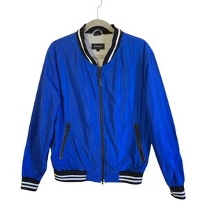 Mackage Electric Blue Bomber Jacket Size 42 ( M ) King Blue Color Men's Sporty